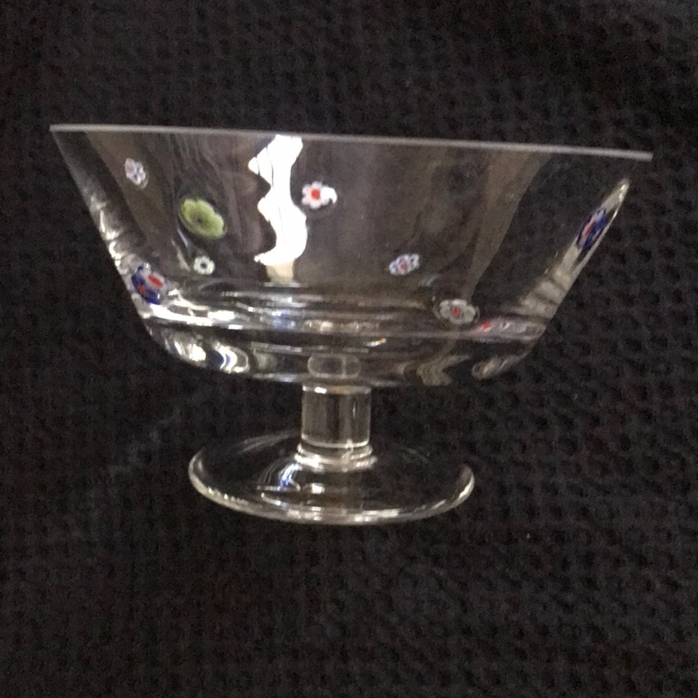 Vintage millefiori Pedestal Bowl